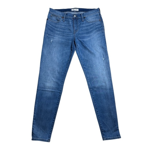 Madewell Medium Wash 8” Skinny Denim Jeans in Bellaire Women’s US 31 - Picture 2 of 10